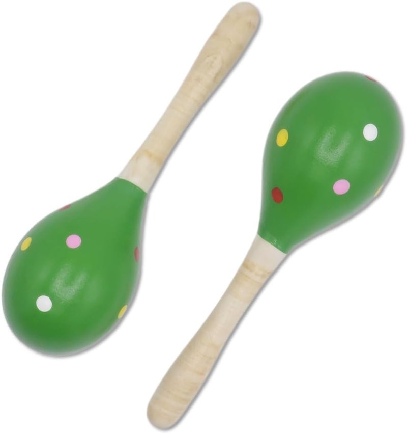 Cheerock Wooden Maracas Set, Latin Salsa Rumba Shakers, Hand Percussion Rattles for Rhythm and Music Making, Ideal for Bands, Ensembles, Classrooms and Parties, Pack of 2 - Image 1